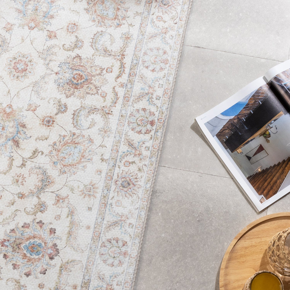 Washable Runner - Domingo Oriental White