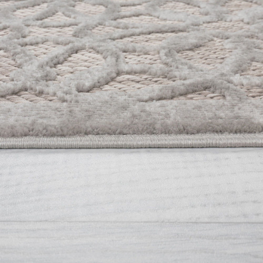 Balcony rug - Piatto Argento Silver/White