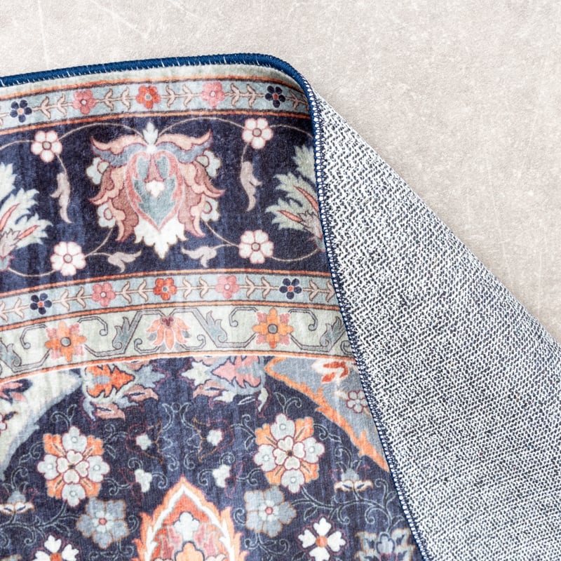 Round Vintage Rug - Imagine Oriental Blue