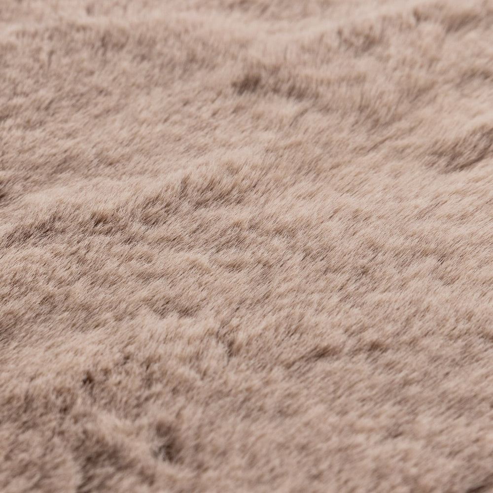 Round High Pile Rug - Comfy Supreme Taupe
