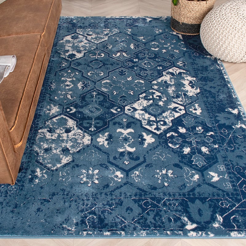 Vintage Rug - Deep Tile Blue