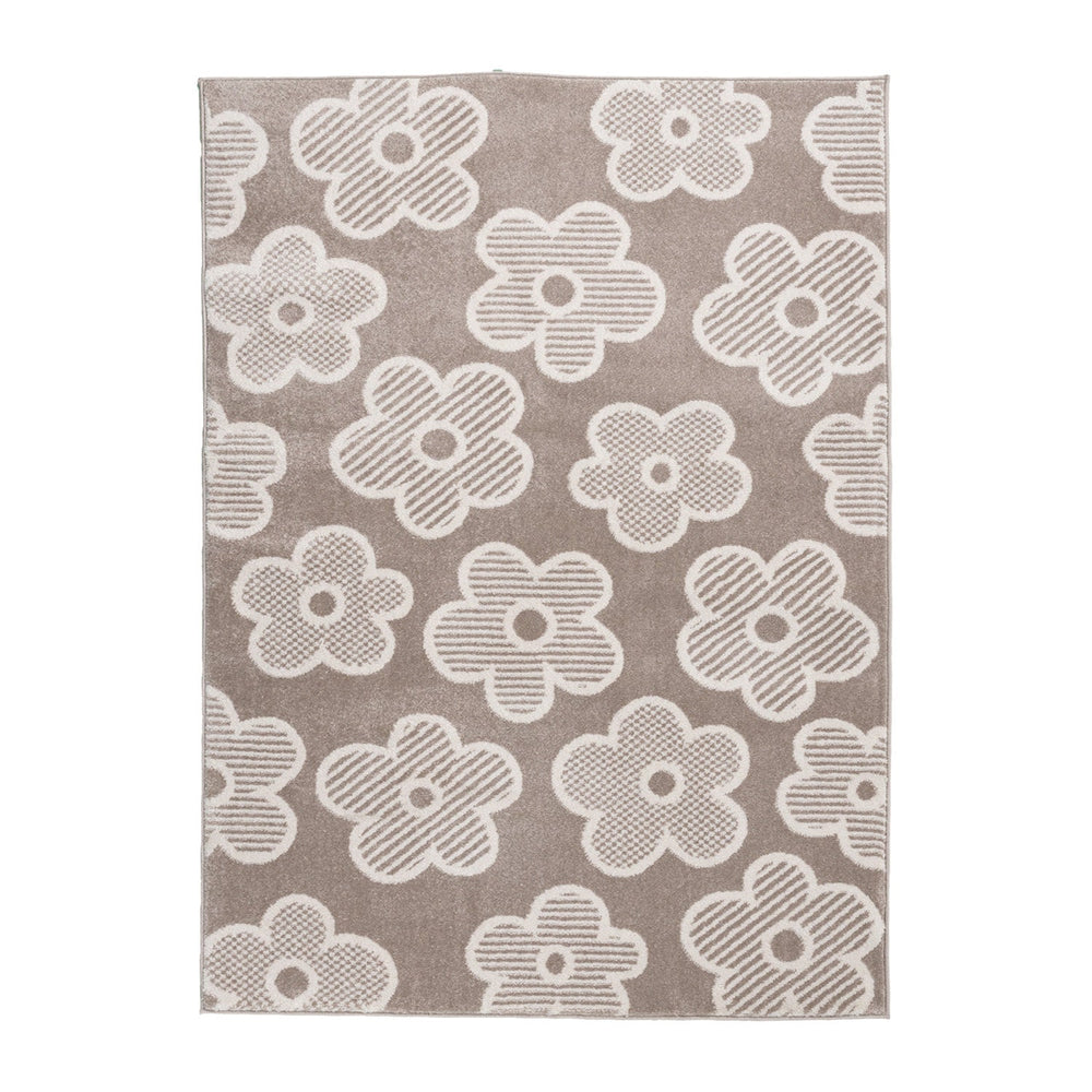 Kids Room Rug - Bowie Flower Taupe