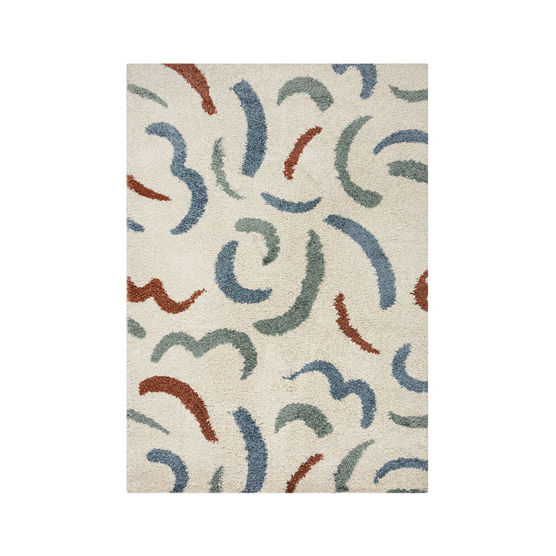High-pile floor rug - Alano Squiggle Multicolor