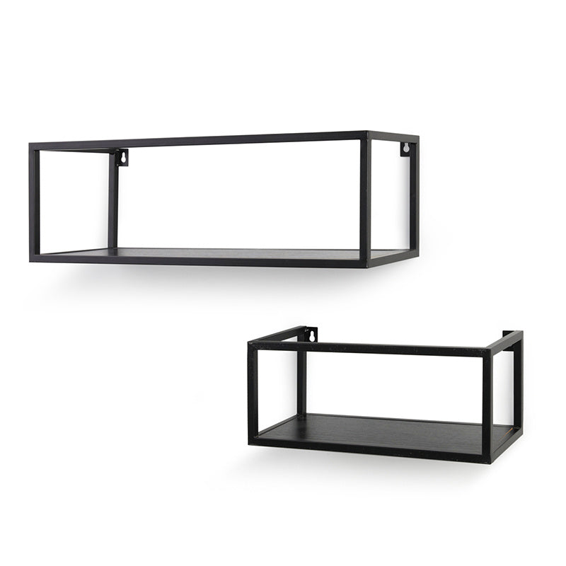 Wall shelf - Madrid Black 2/set