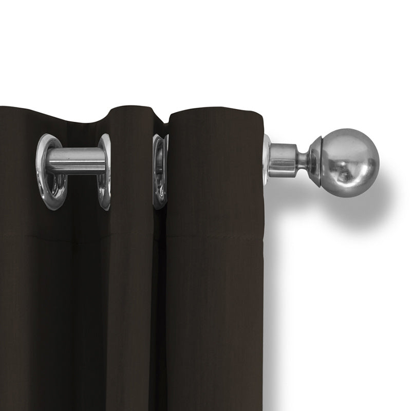 Luxury blackout curtains - Brown - Rings