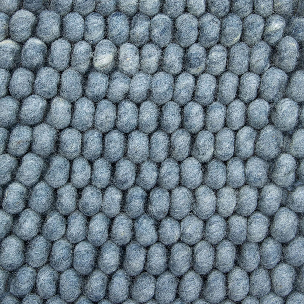 Wool floor rug made to measure - New Loop Light Blue 227