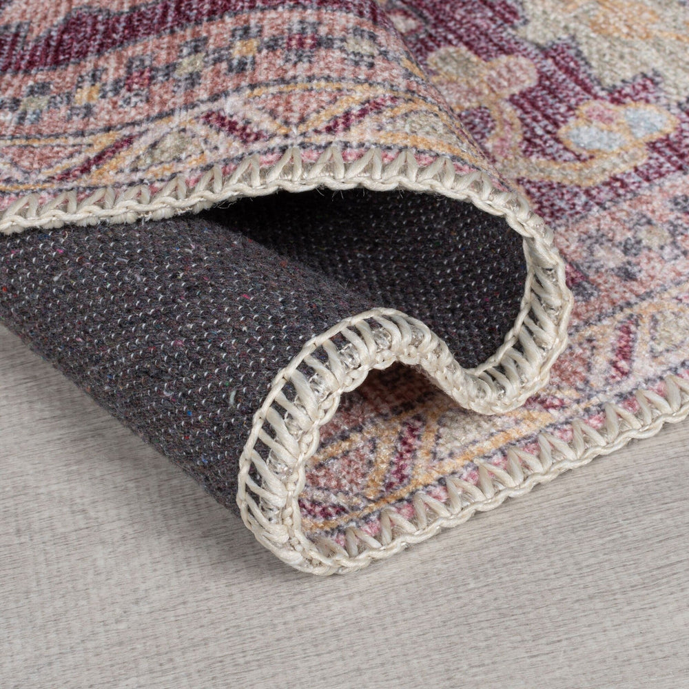 Washable floor rug - Reido Traditional Pink