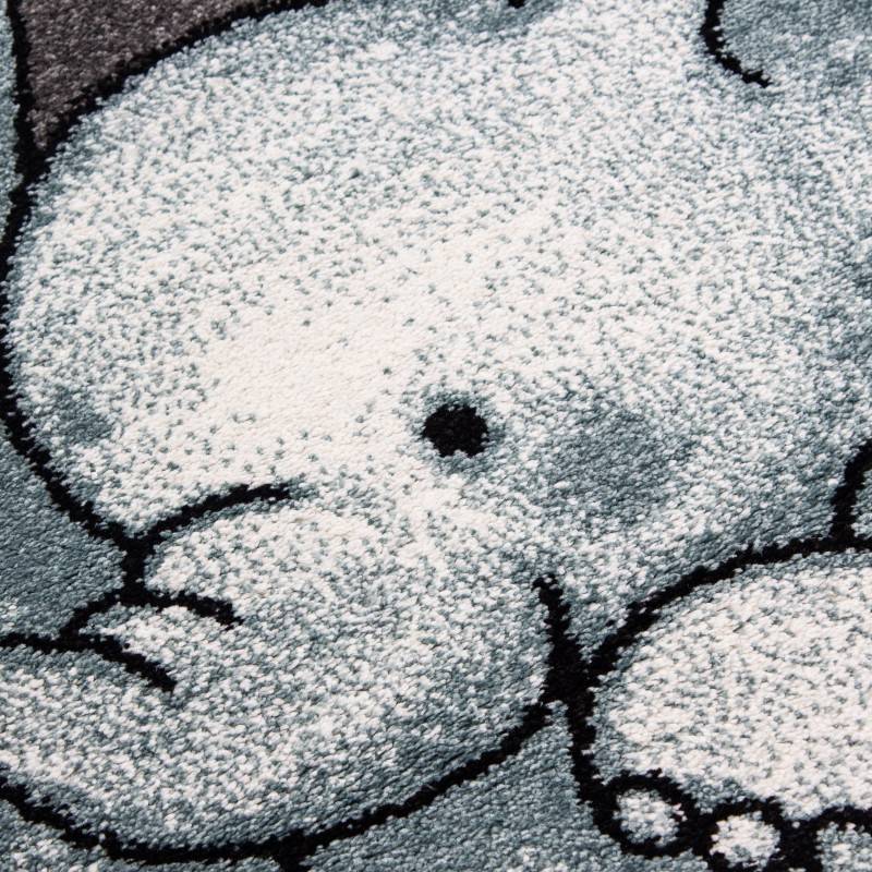 Children's Floor Rug - Anna Elephant Blue