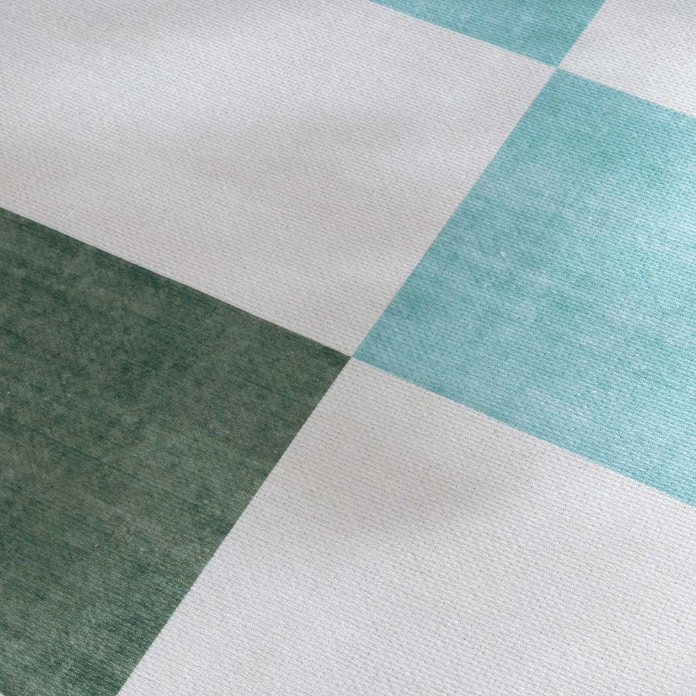 Retro Indoor Outdoor Rug - Pop Cubes Green