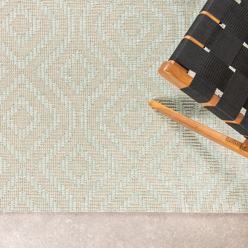 Square Outdoor Rug - Summer Retro Mint
