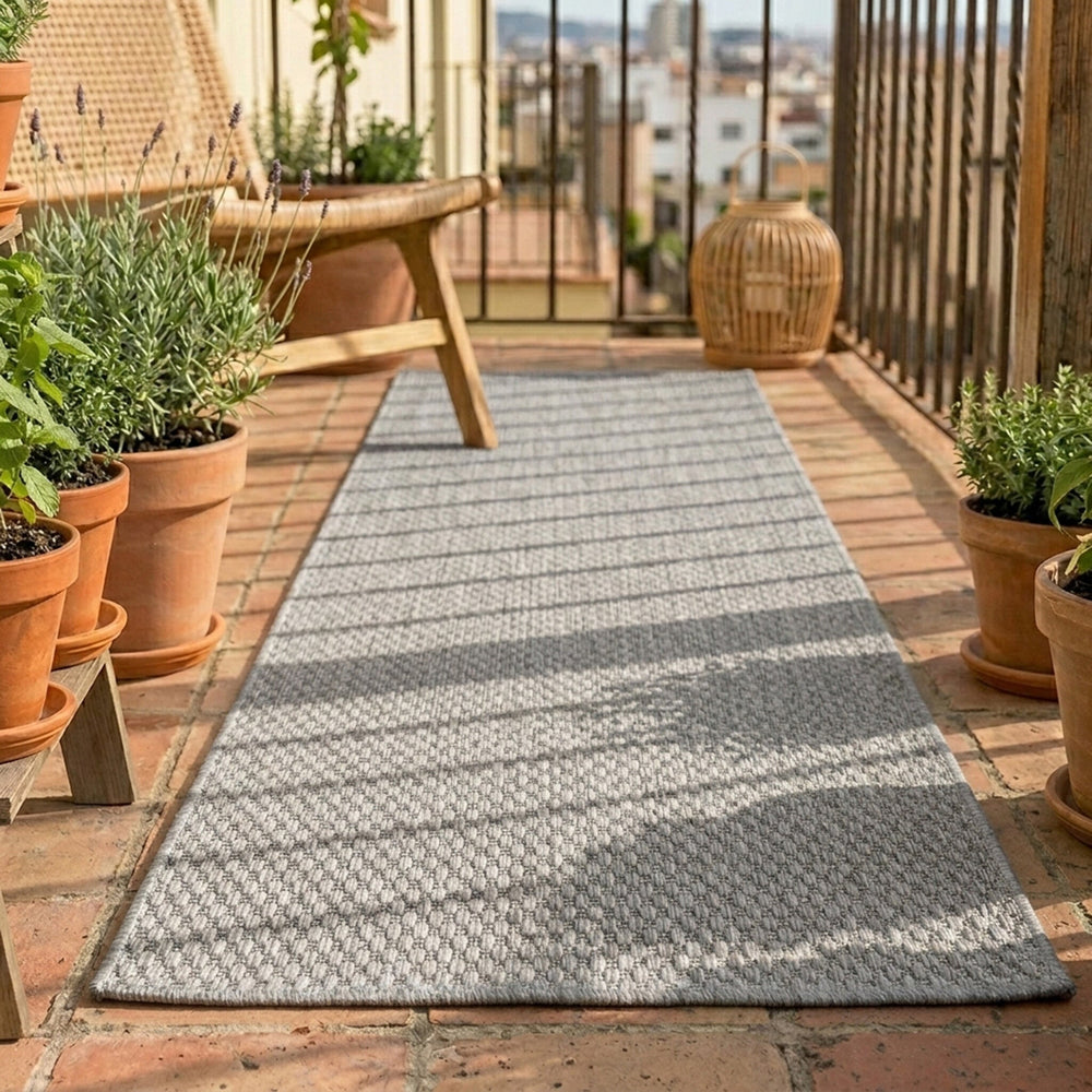 Outdoor Runner Rug - Costa Grey