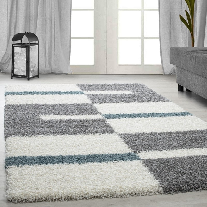 High-pile floor rug - Gala Turquoise