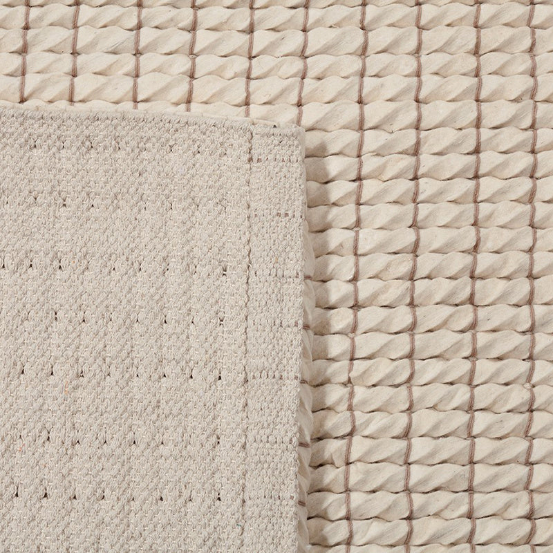 Wool floor rug - Louise White