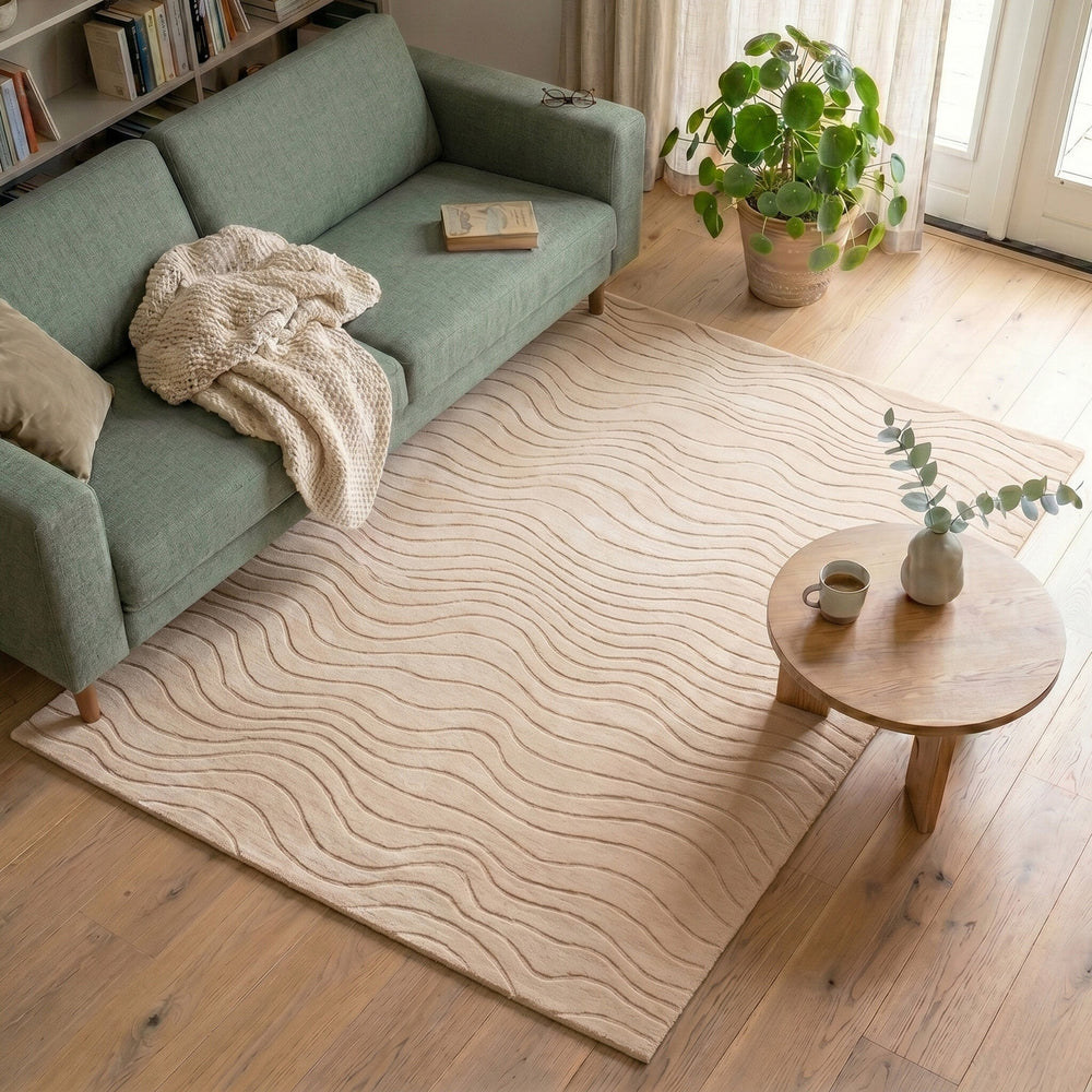 Scandinavian Rug - Charm Waves Beige