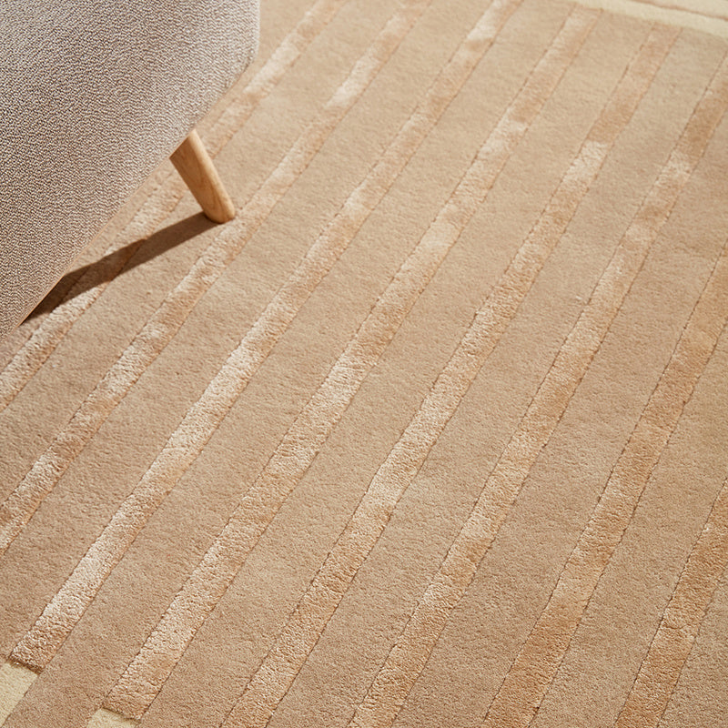 Modern wool floor rug - Fano Beige