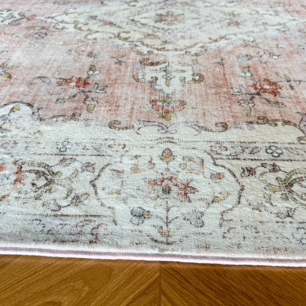 Vintage Rug - Ember Medallion Pink