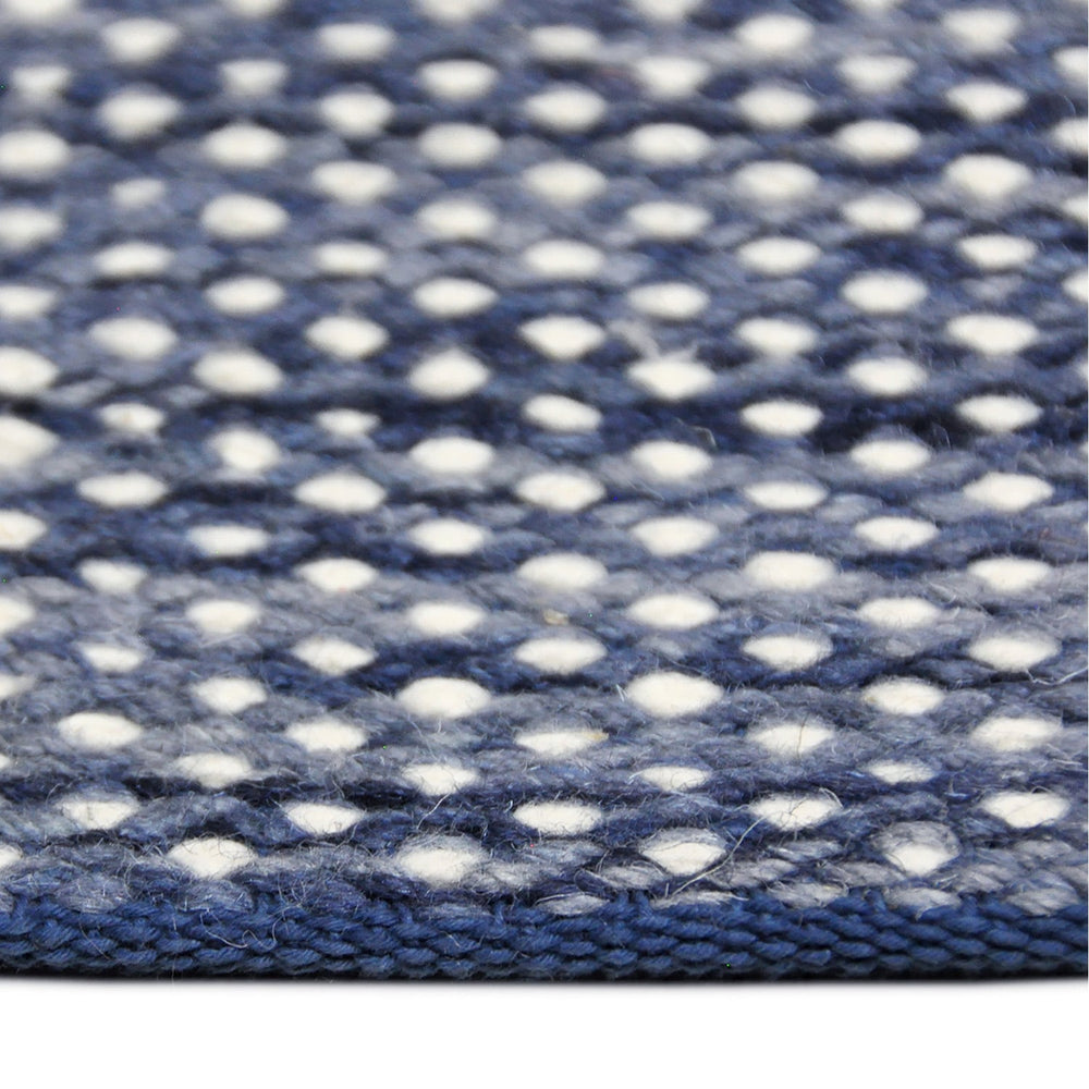Double-sided wool rug - Toulon Blue/White