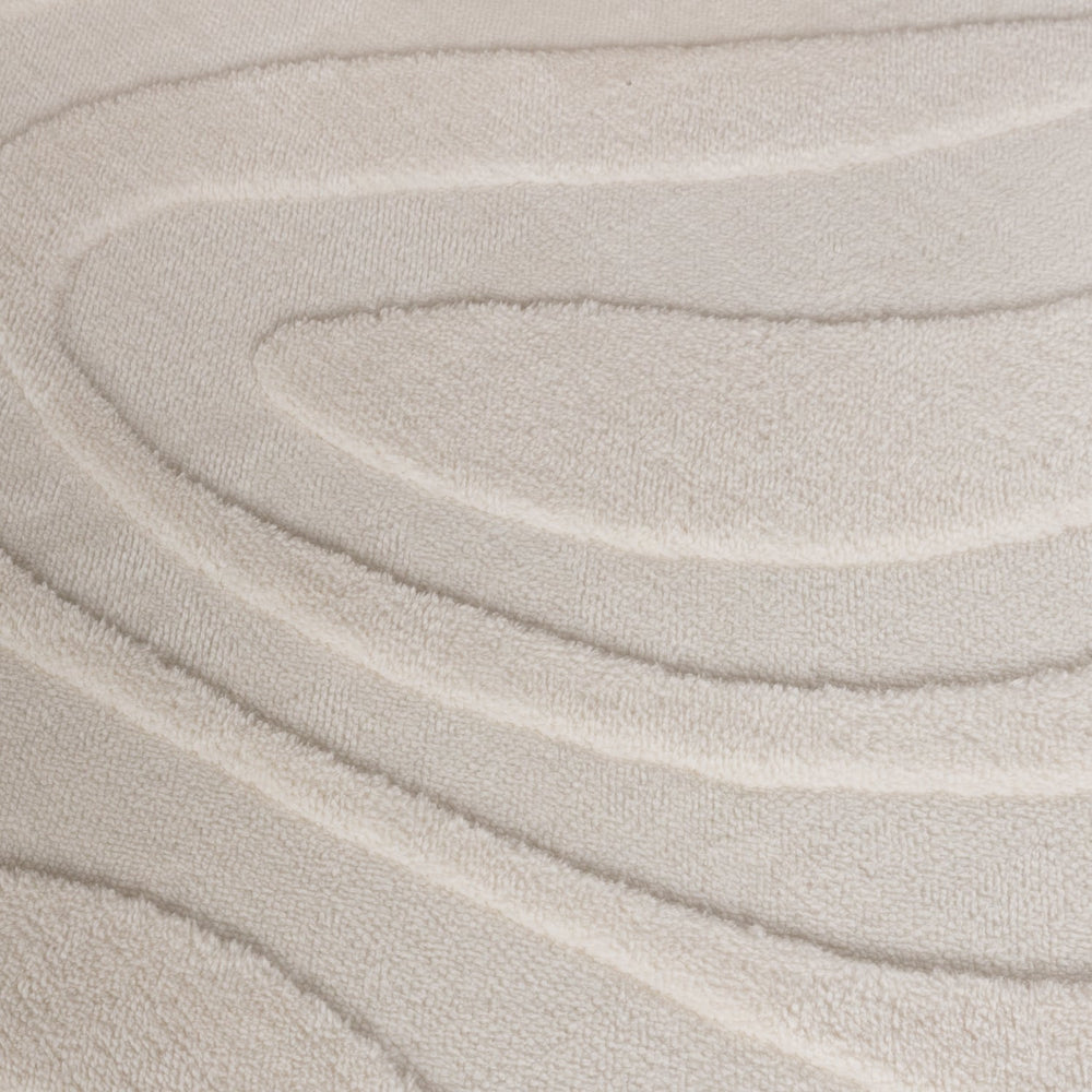 Round Scandinavian Rug - Charm Shapes White