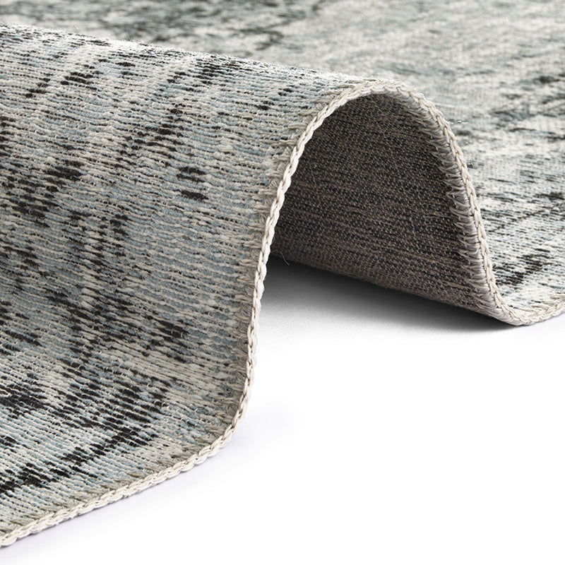 Vintage floor rug - Pleasure Blue/Black Vertou