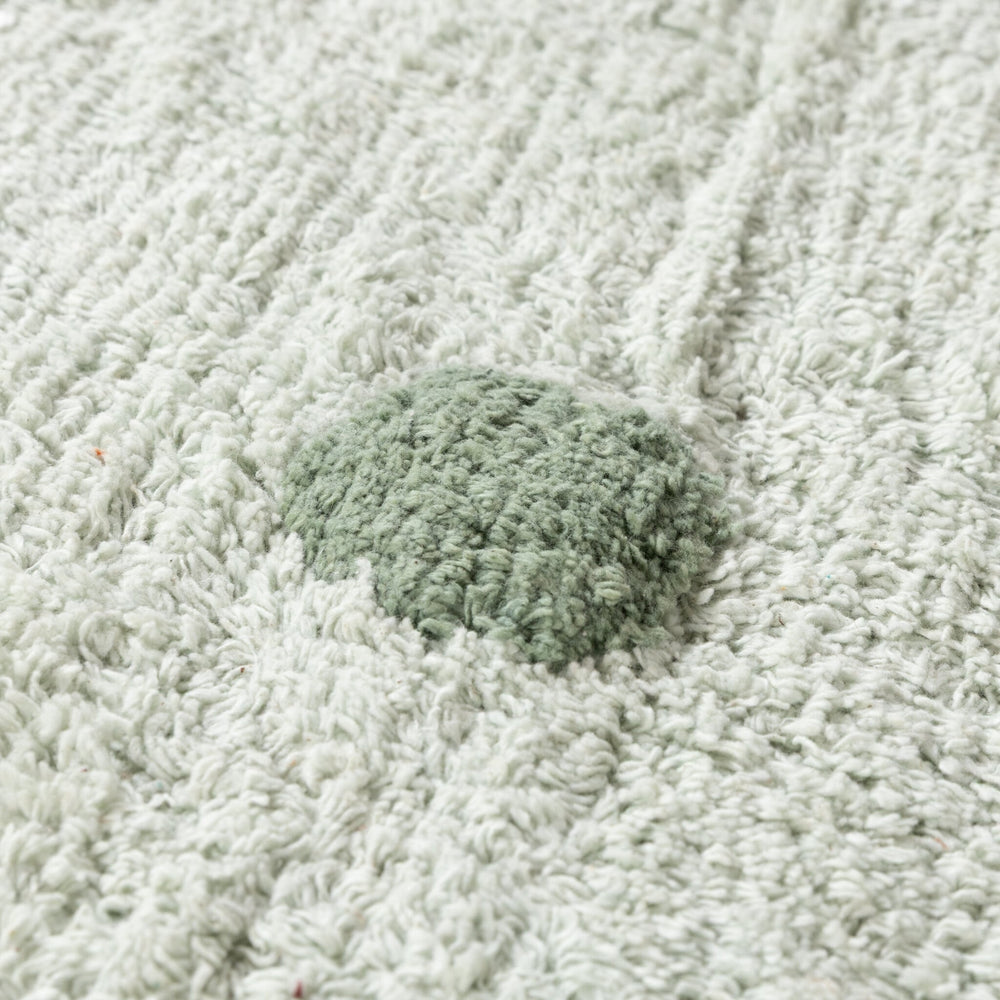 Round Kids' Room Rug – Lou Dots Green