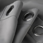 Luxury blackout curtains - Silver grey - Rings