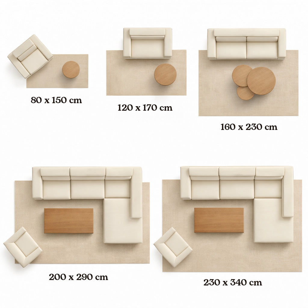 Low-pile rug - Lucien Border Beige