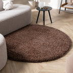 Round high-pile rug - Yves Brown