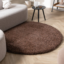 Round high-pile rug - Yves Brown