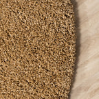 Round high-pile rug - Yves Gold