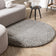 Round high-pile rug - Yves Light grey