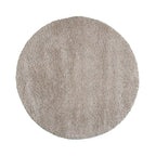 Round high-pile rug - Yves Taupe