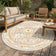 Round vintage outdoor rug - Luana Yellow