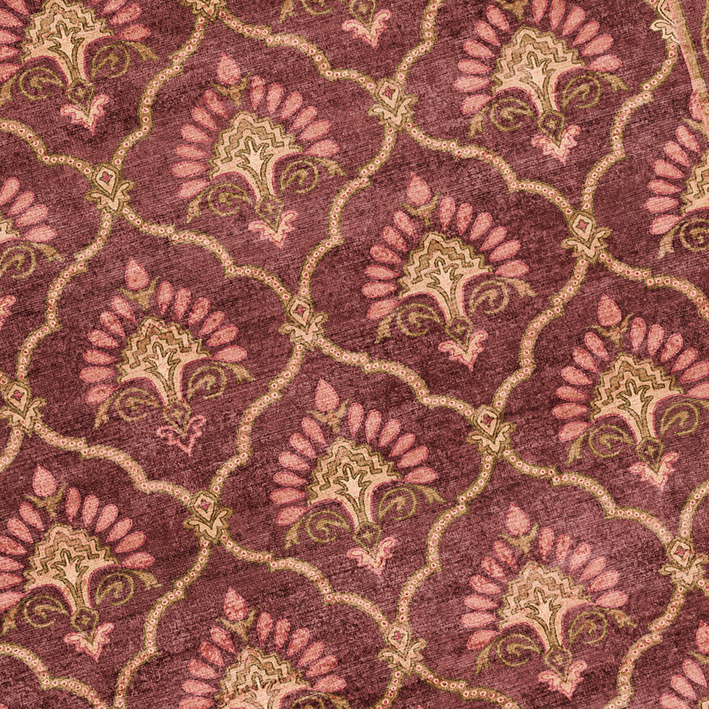 Vintage rug - Sage Grid Red