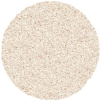 Round high-pile rug - Twilight cream/white 6926